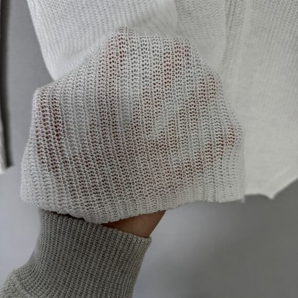 Eileen Fisher Sweater Womens Petite Small 100% Organic Linen V-Neck Knit Top - Picture 4 of 11